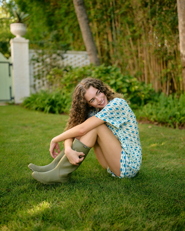 Classic Pajama Short - Blue Saturn