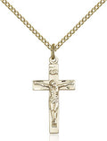 Crucifix medal 00012, Gold Filled