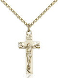 Crucifix medal 00062, Gold Filled