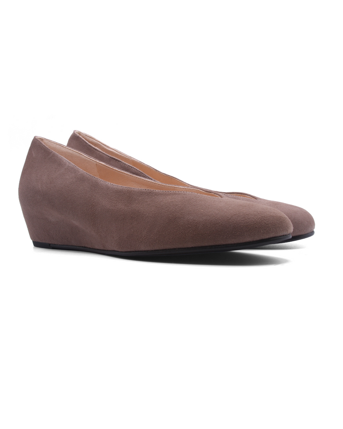 Cubic Taupe Suede