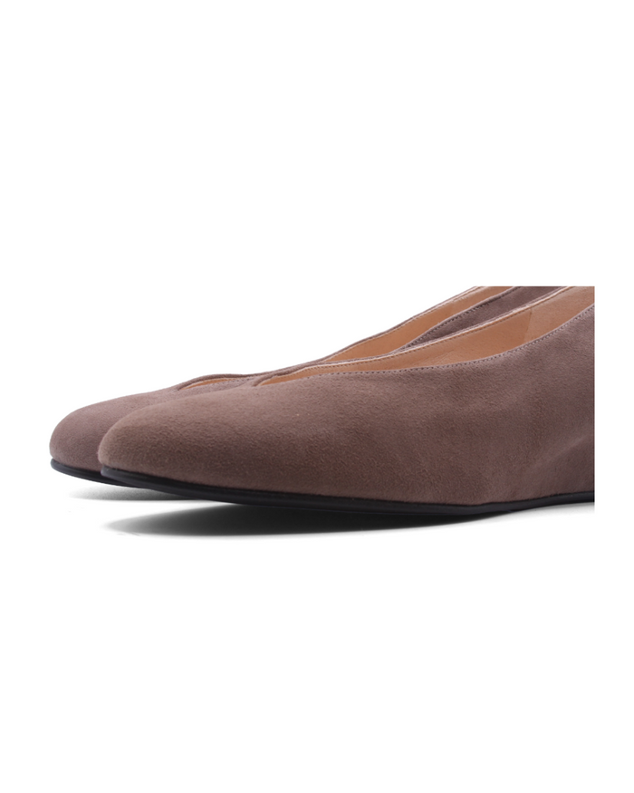 Cubic Taupe Suede