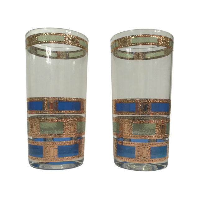 Culver - Signed Empress Design Mid-Century Highball Glasses (Set of 2)