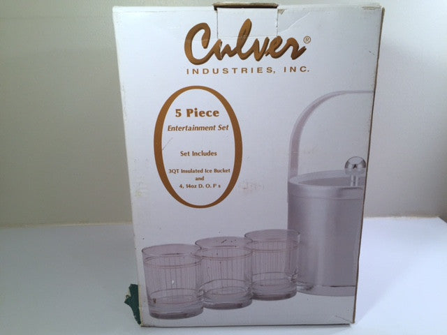 Culver Signed Mid-Century Devon 5-Piece Entertaining Set