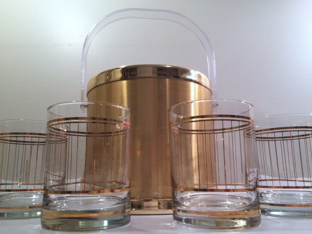 Culver Signed Mid-Century Devon 5-Piece Entertaining Set