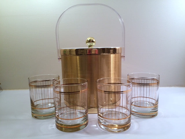 Culver Signed Mid-Century Devon 5-Piece Entertaining Set
