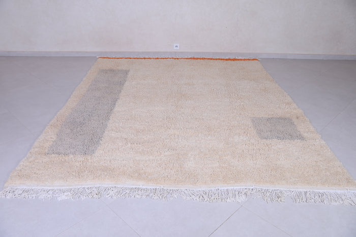 Custom Moroccan Beige rug - Moroccan Handmade Area rug - Wool rug - custom moroccan rugs