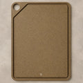CUT-IT chopping board - large, brown with grooved drip catch edge
