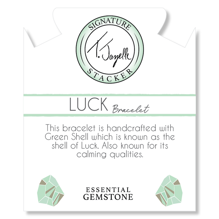 Defining Bracelet- Luck Bracelet with Light Green Shell Gemstones
