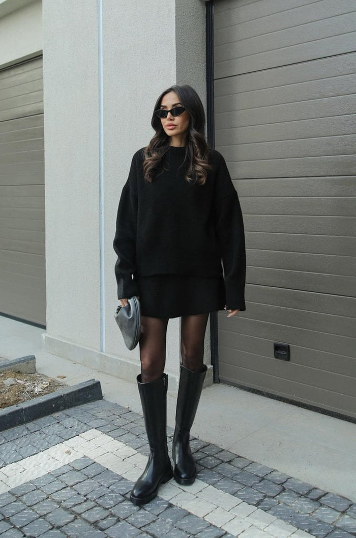 Delilah | Women's Oversized Knit Sweater and Skirt Set