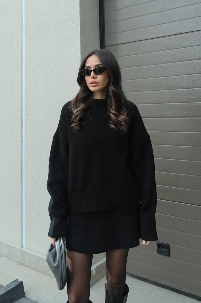 Delilah | Women's Oversized Knit Sweater and Skirt Set
