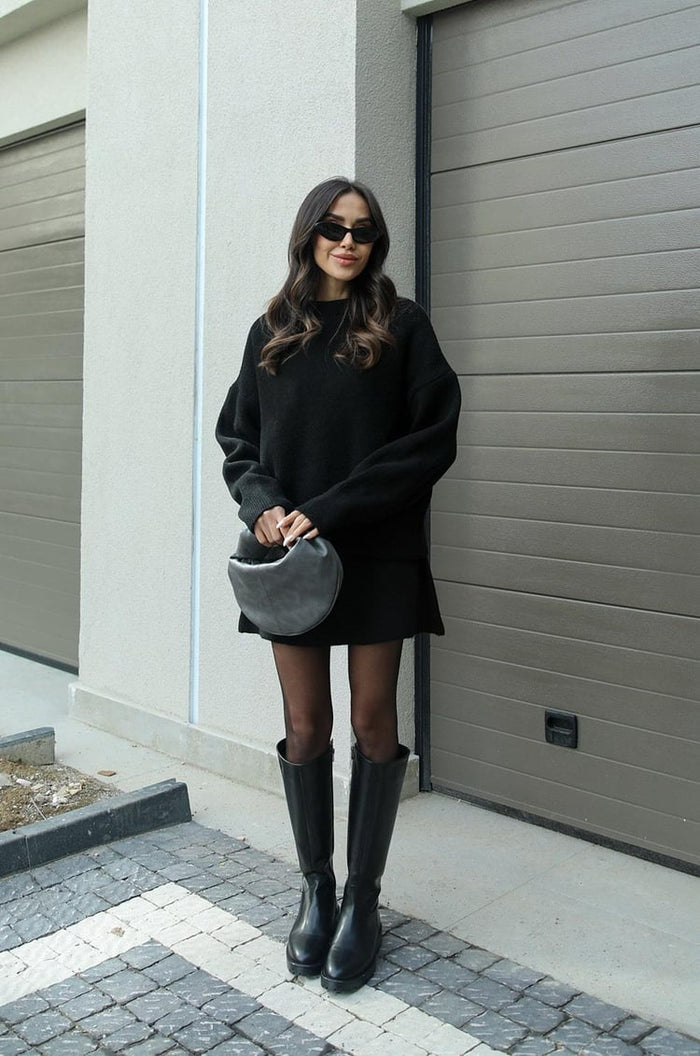 Delilah | Women's Oversized Knit Sweater and Skirt Set