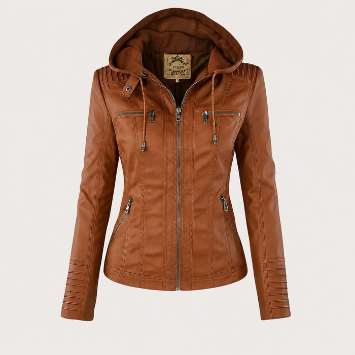 Diane | Women's Hooded Leather Jacket