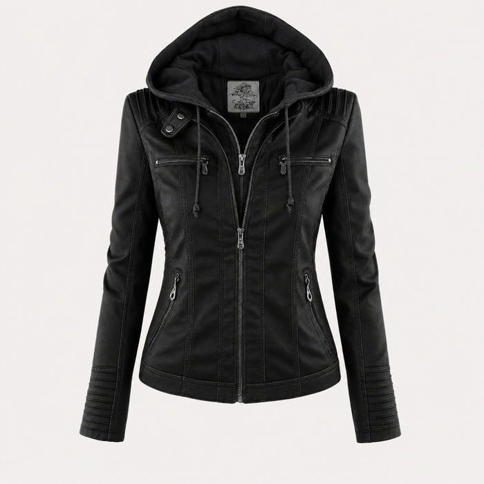 Diane | Women's Hooded Leather Jacket