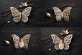 Digital Backdrop  Ai generated boho lace butterflies