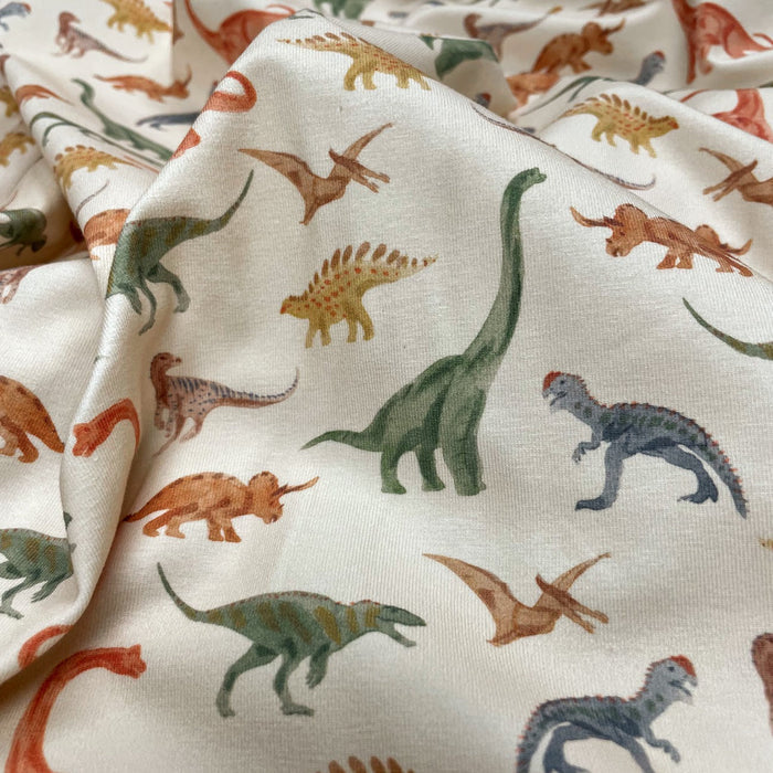 Dinosaurs - Cotton French Terry Knit