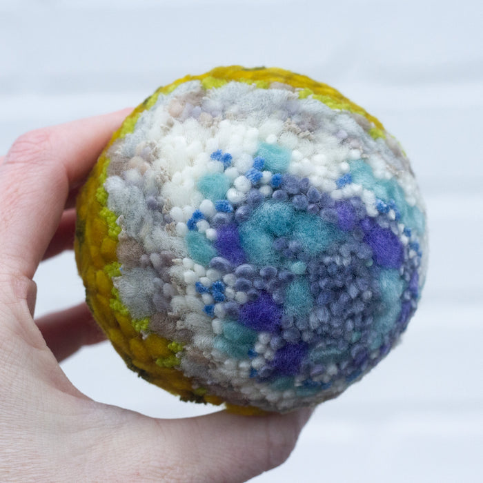 Double Decker Jell-O Tin Puff | Blue, Purple + Ochre