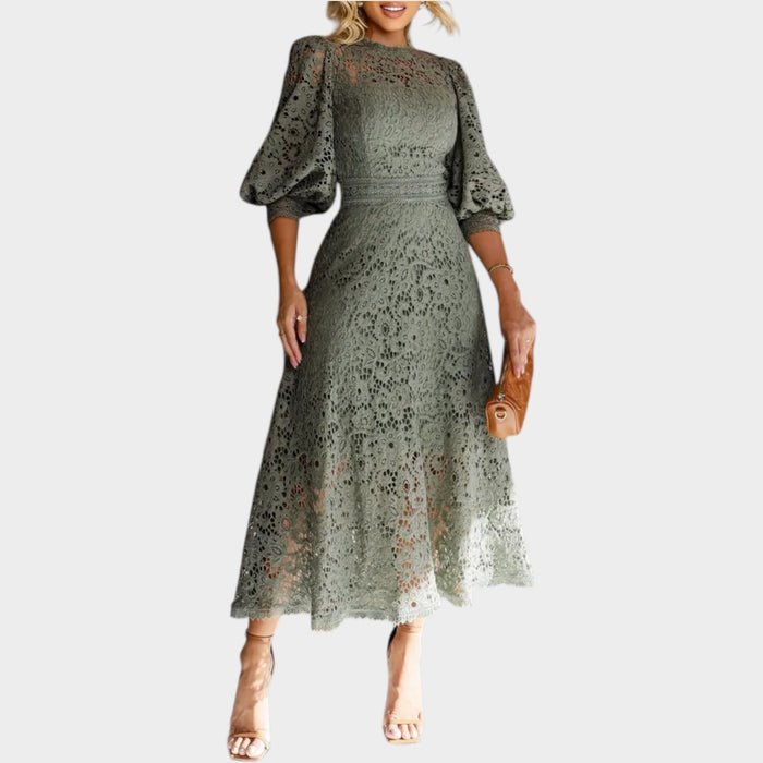 Elegant Lace Midi Dress