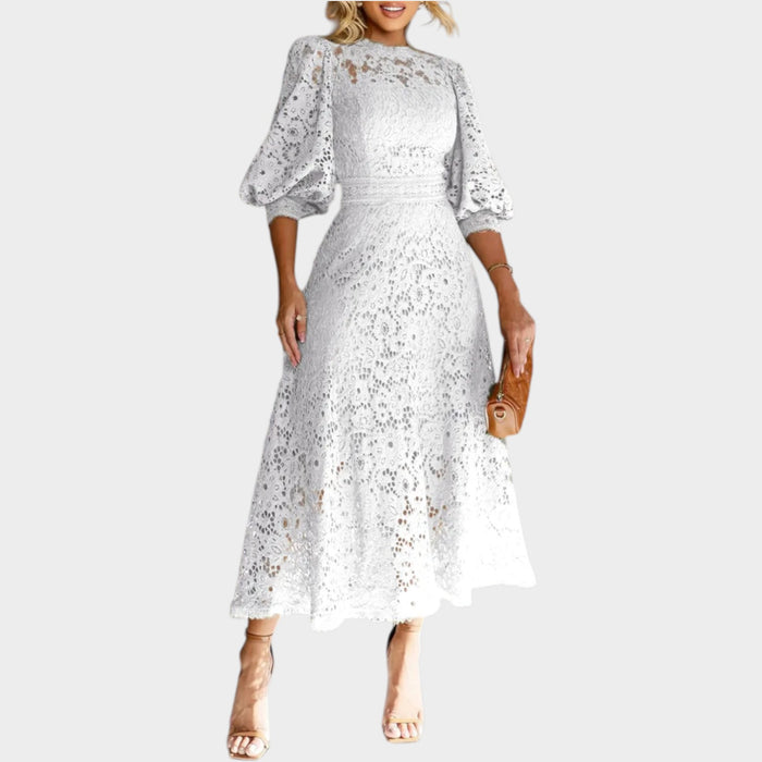 Elegant Lace Midi Dress