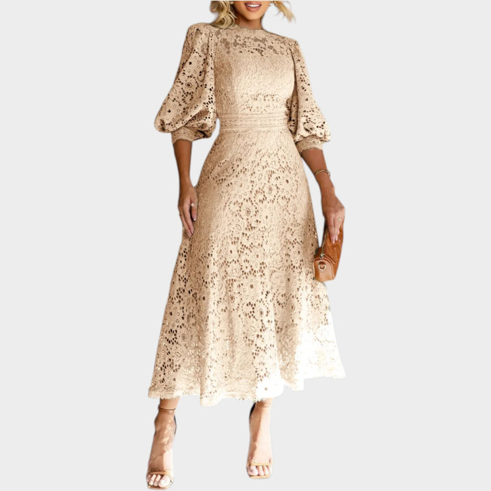 Elegant Lace Midi Dress
