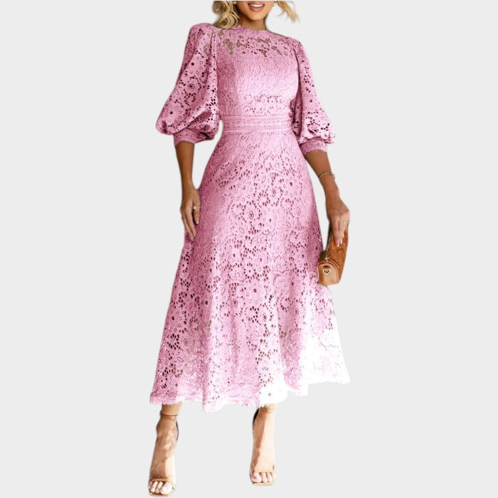 Elegant Lace Midi Dress