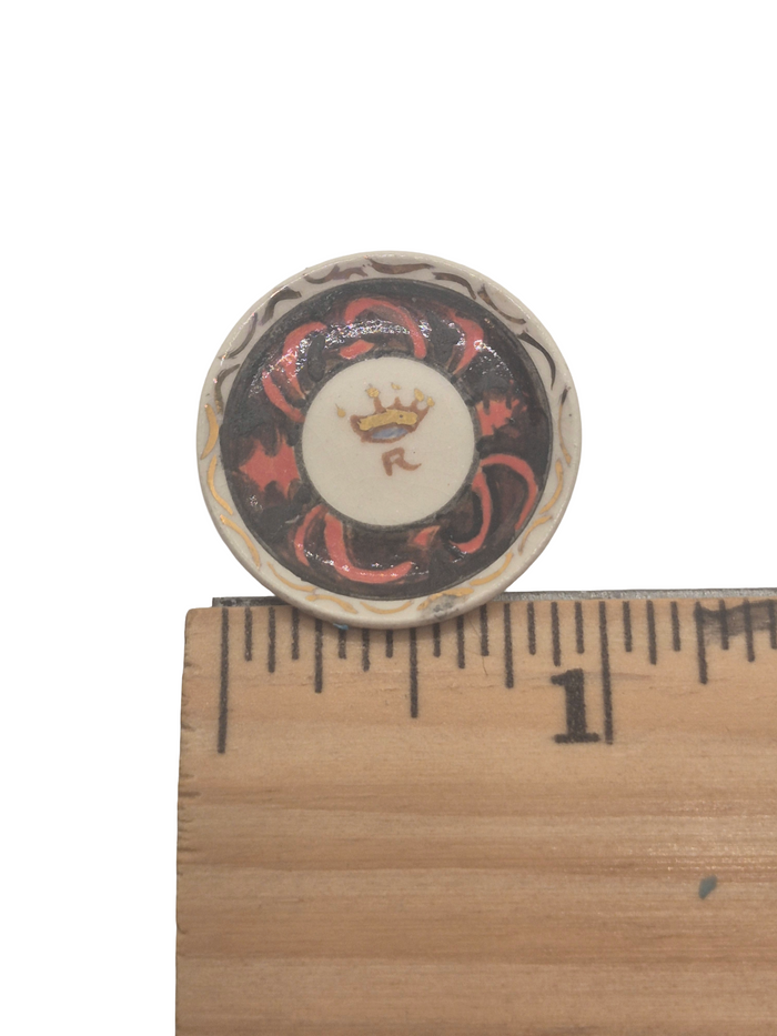 Elizabeth Chambers ‐ Handmade Pottery Plate Handpainted Royal Design