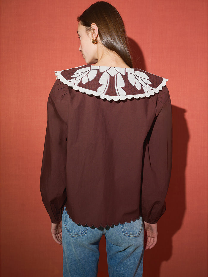 Emma Blouse - Cocoa Brown
