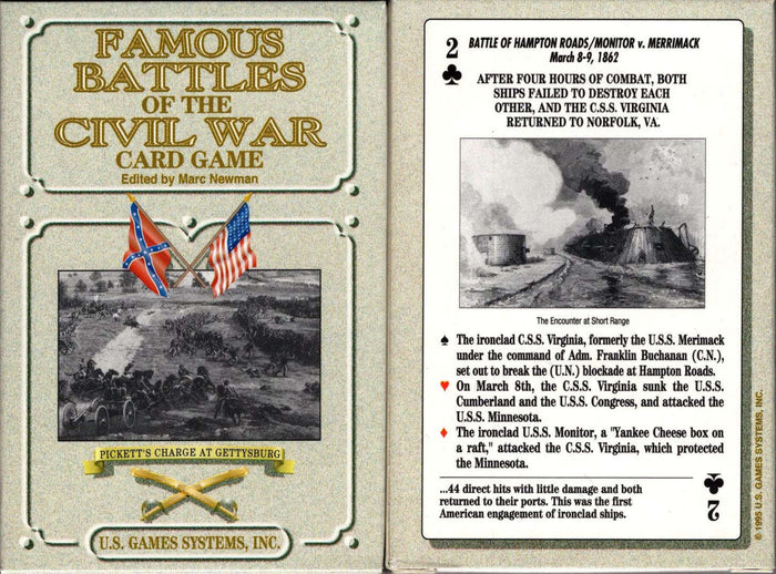 PlayingCardDecks.com-Famous Battles of the Civil War Playing Cards USGS