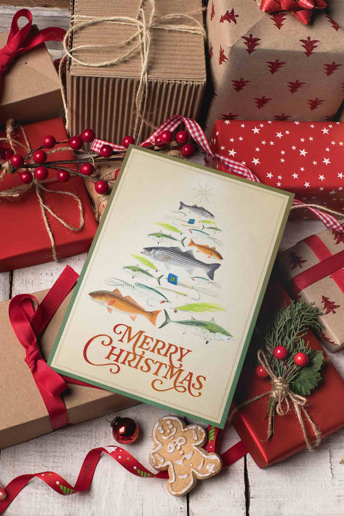 Fishmas Tree Christmas Card Nick Mayer Art