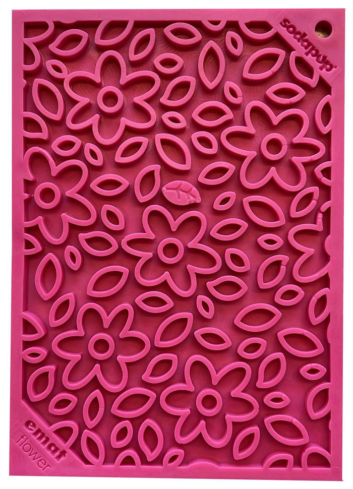 Flower Power emat - Enrichment Lick Mat for Dogs and Cats | Flower Design | USA Made
