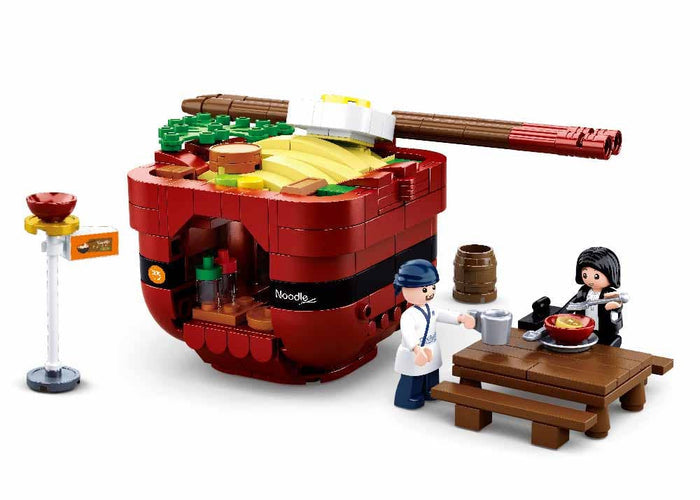 Food Court Noodle House Building Brick Kit