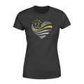 Apparel XS / Black Personalized Shirt - Galaxy Flag Heart - Dispatcher Shirt - Standard Women's T-shirt - DSAPP