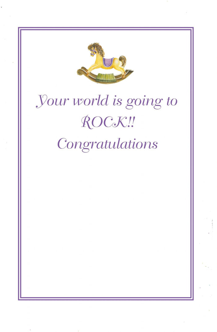 GAW864 Rocking Horse Greeting Card