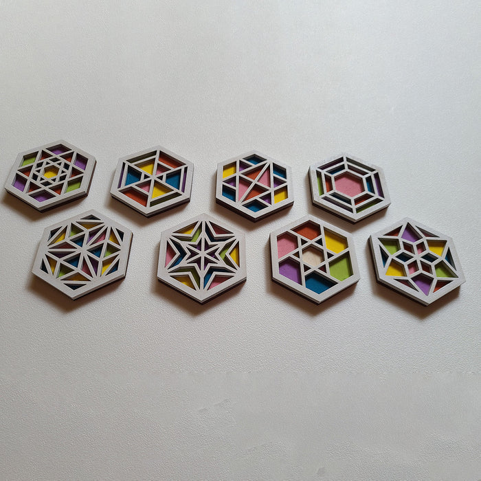 Geometric Hexagons (Set of 8) - Glowforge