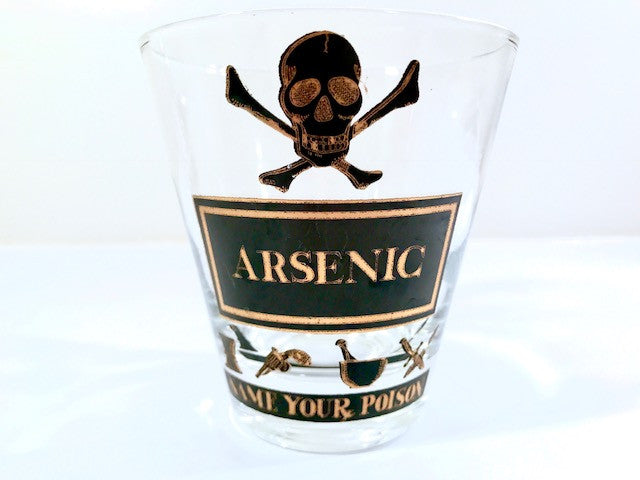 Georges Briard Name Your Poison Double Old Fashion Single Glass - Arsenic
