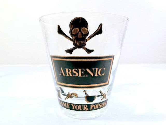 Georges Briard Name Your Poison Double Old Fashion Single Glass - Arsenic