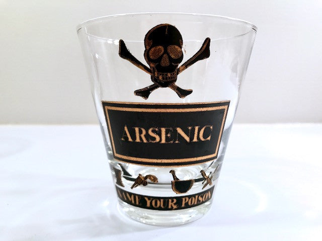 Georges Briard Name Your Poison Double Old Fashion Single Glass - Arsenic
