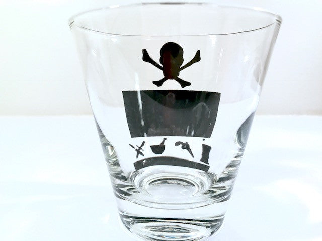 Georges Briard Name Your Poison Double Old Fashion Single Glass - Carbolic Acid
