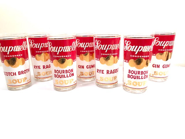 Georges Briard Signed Mid-Century Soupwell Glasses (Set of 7)