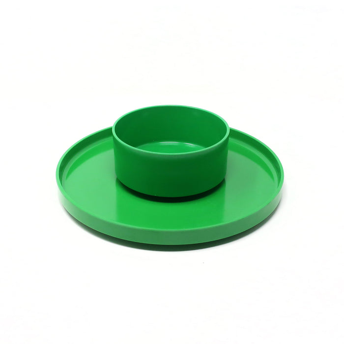 Green Massimo Vignelli for Heller Dinnerware - Set of Six Plates + Bowls