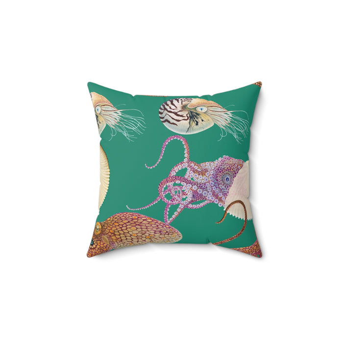 Green Tentacles Square Pillow Printify