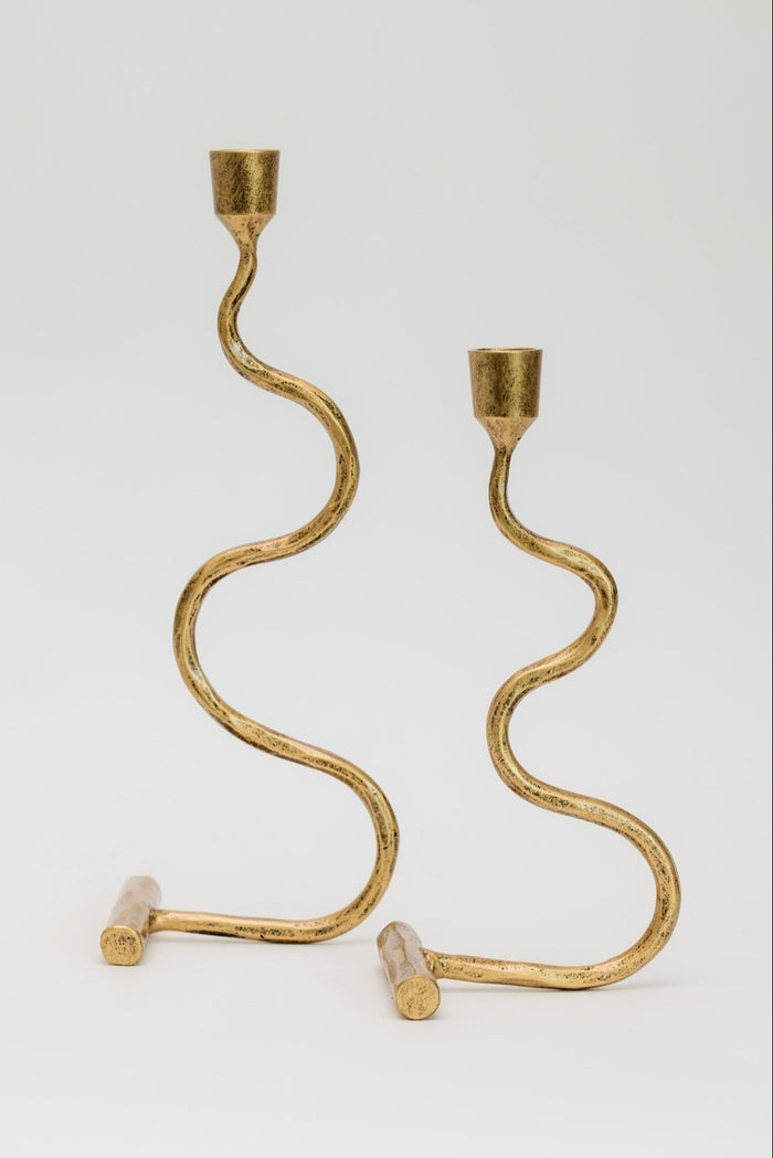 Haley Taper Holder - Gold - 2 Sizes