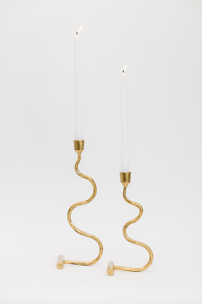 Haley Taper Holder - Gold - 2 Sizes