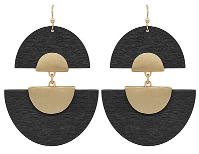 Halle Double Wedge Shape Earrings