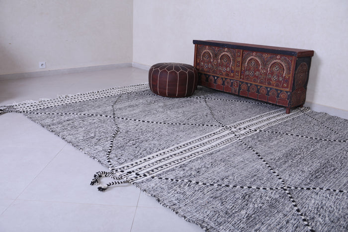 Custom Gray Moroccan rug - Handmade Berber area rug - Beni rug - Azilal rugs