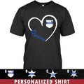 Apparel S / Black Personalized Shirt - Heart 3-4 - Police Logo - DSAPP