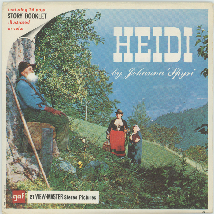 Heidi - View-Master 3 Reel Packet - 1960's - vintage - (ECO-B425-G1A)