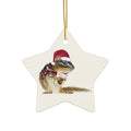 Holiday Chipmunk Ceramic Ornament Printify