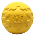Industrial Dog Ball Rubber Chew Toy for Heavy Chewers | Yellow | USA Made | SodaPup