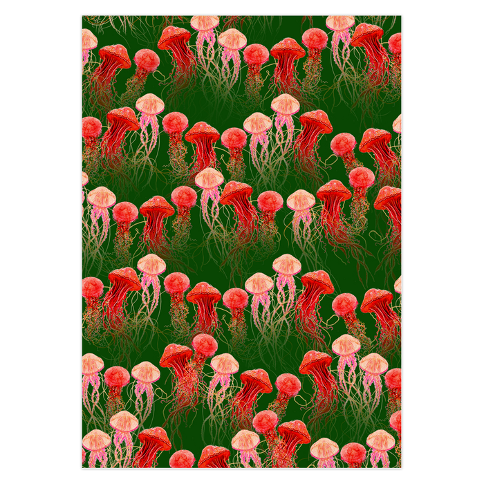 Jellyfish Garland Holiday Cards Nick Mayer Art