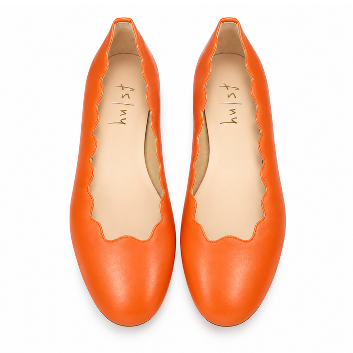 Jigsaw Orange Leather
